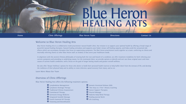 blue heron healing arts